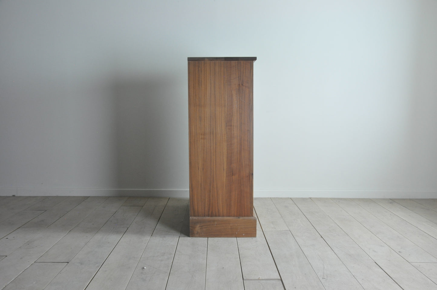Bespoke american walnut tall side cabinet