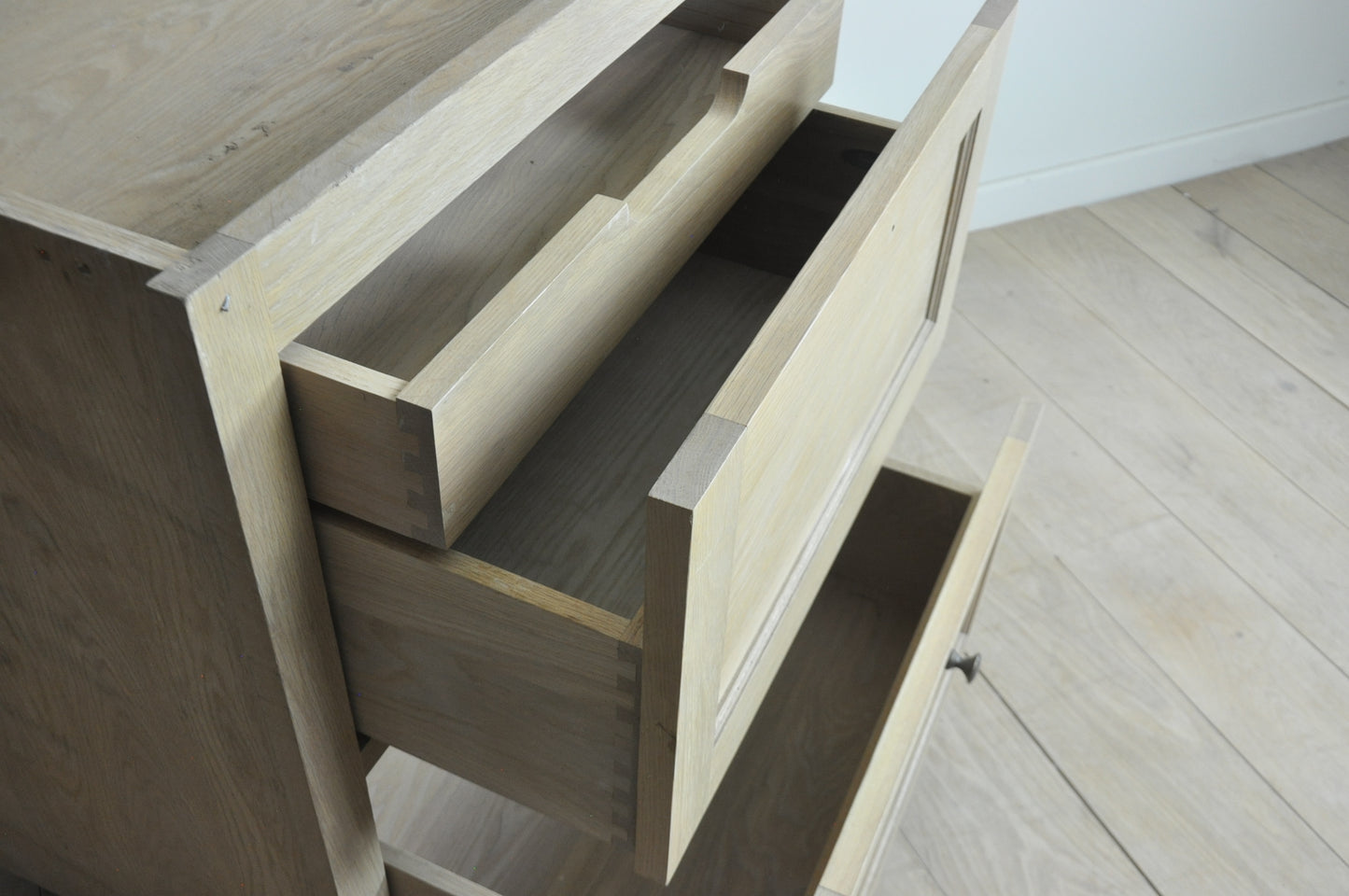 Neptune Henley 690 oak 2 pan drawers base cabinet