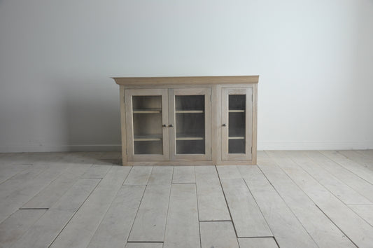 Neptune Henley 920 and 390 oak glazed wall cabinets