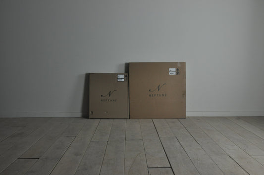 Neptune Boscombe black bistro table with granite top