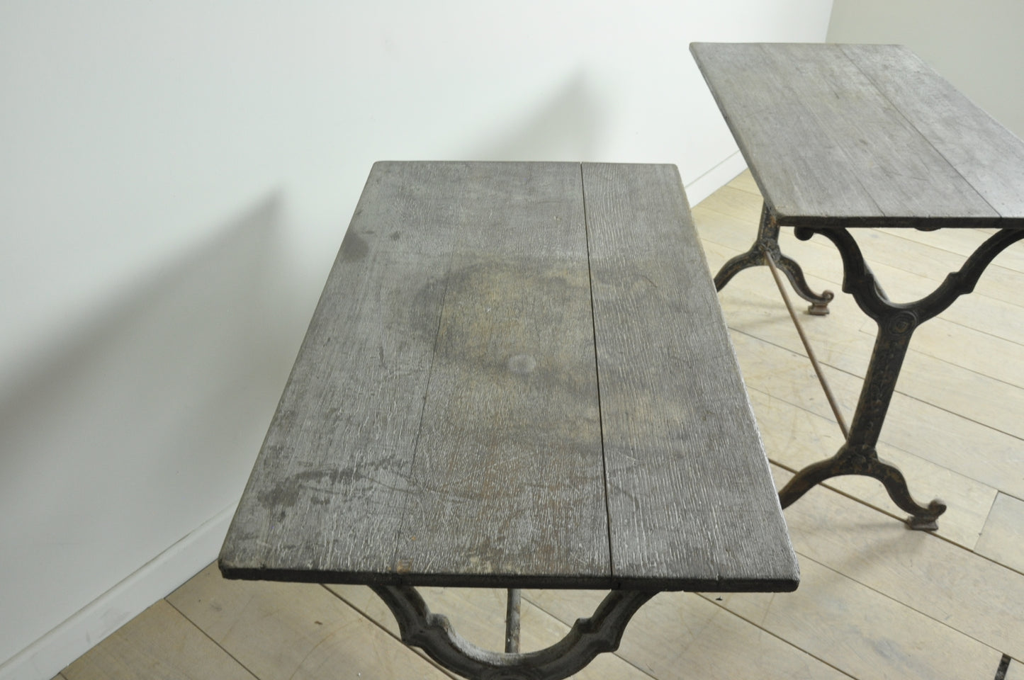 Pair of old French garden tables