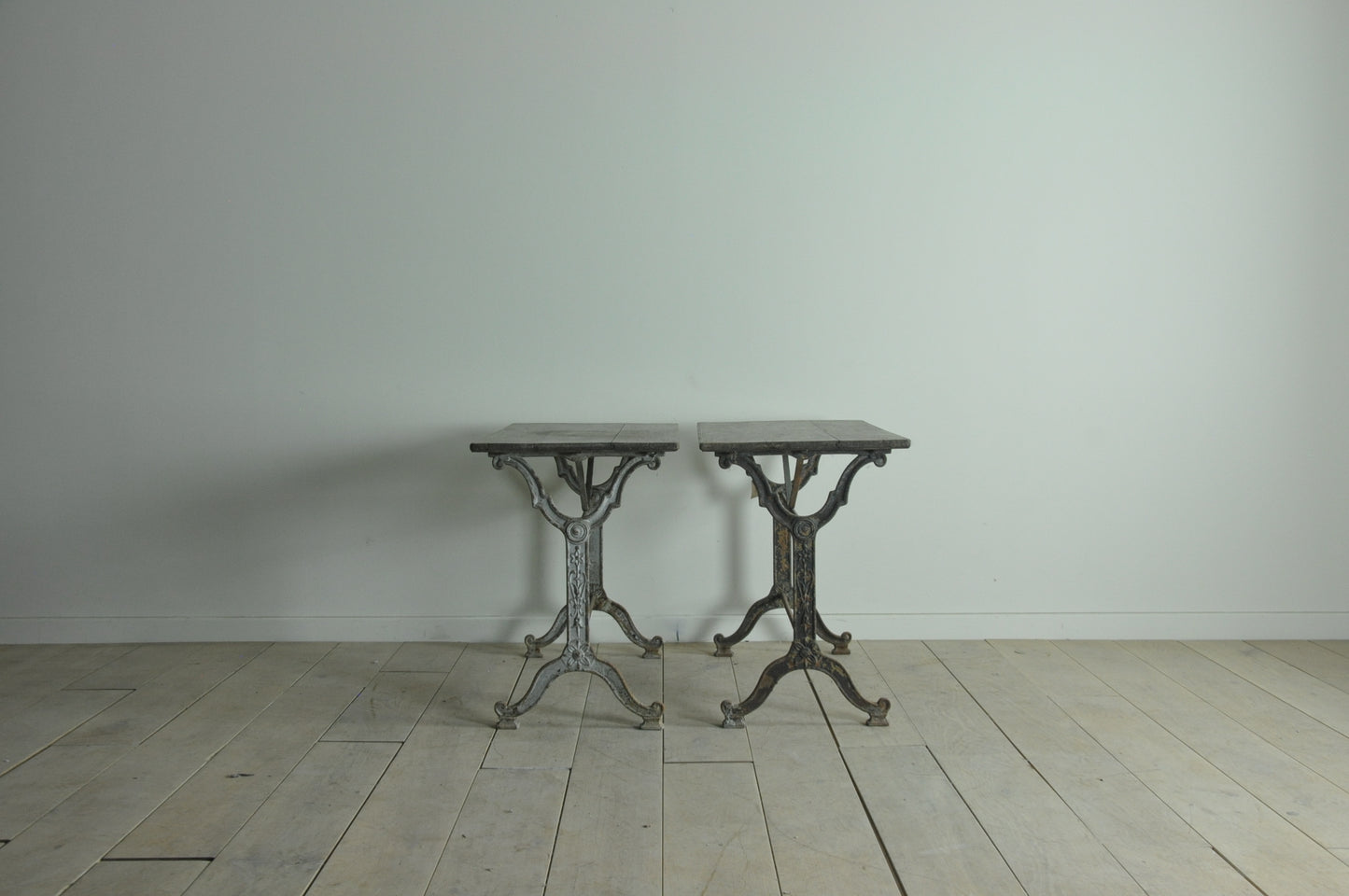 Pair of old French garden tables