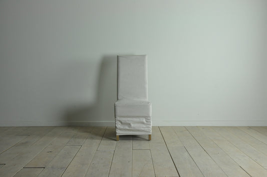 Natural loose cover highback dining chair with oak legs (Copy)