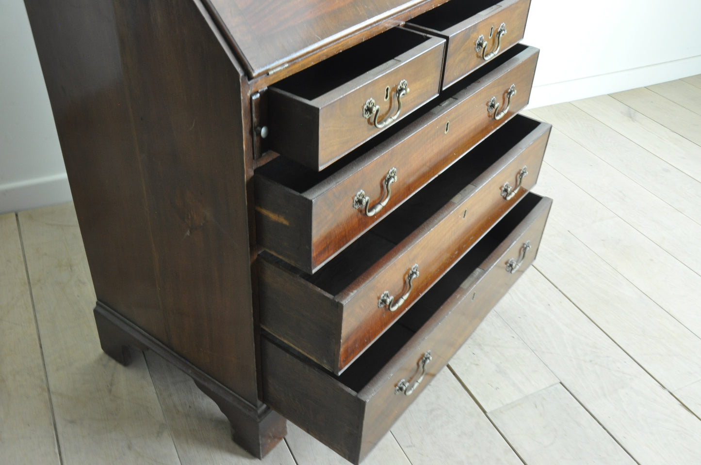 Antique small mahogany bureau