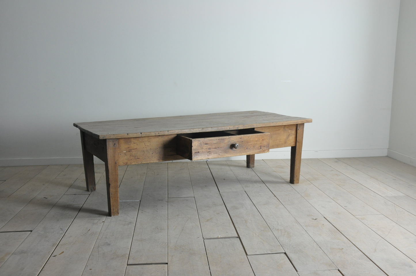 Old French coffee table with single drawer