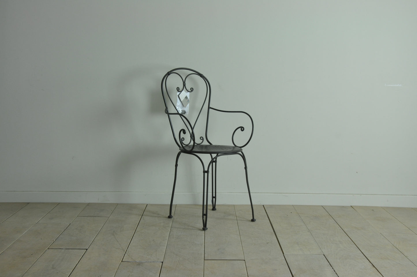Neptune Boscombe black bistro chair with arms