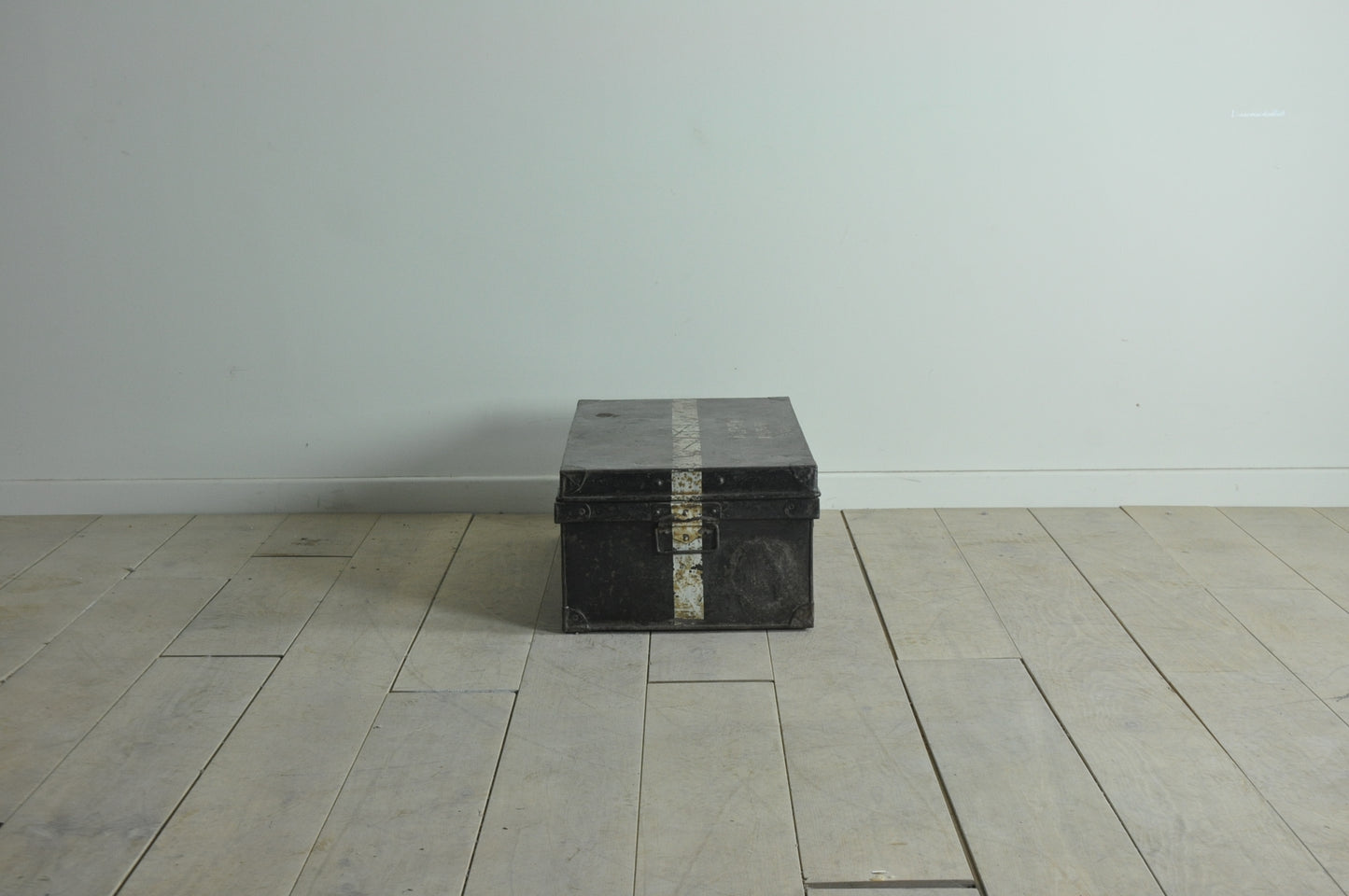 Old metal army trunk "A Lepper"