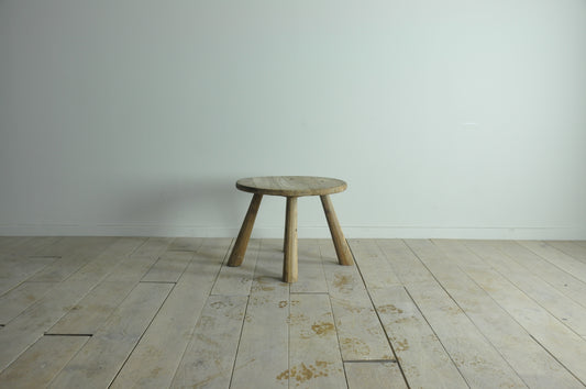 Reclaimed elm rustic round coffee / side table