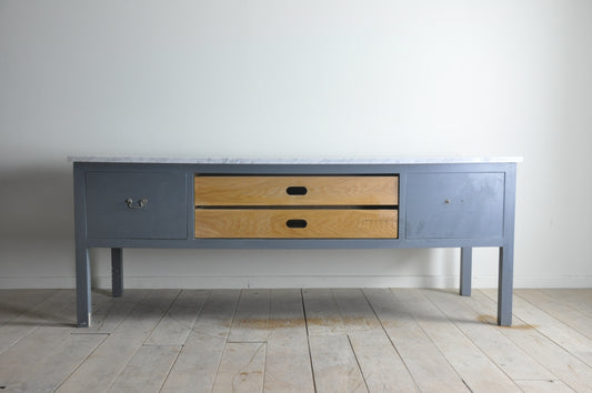 Bespoke island with Carrara marble top