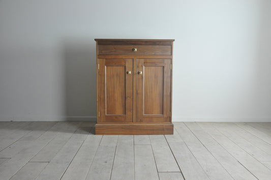 Bespoke american walnut tall side cabinet