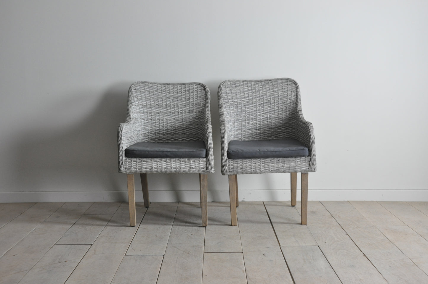 Bramblecrest woven garden chair with grey cushion