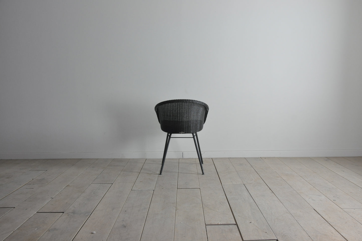 Vincent Sheppard Joe Lloyd Loom dining chair with black leather seat pad