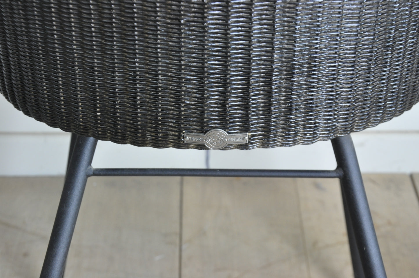 Vincent Sheppard Joe Lloyd Loom dining chair with black leather seat pad