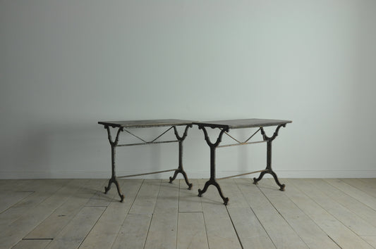 Pair of old French garden tables