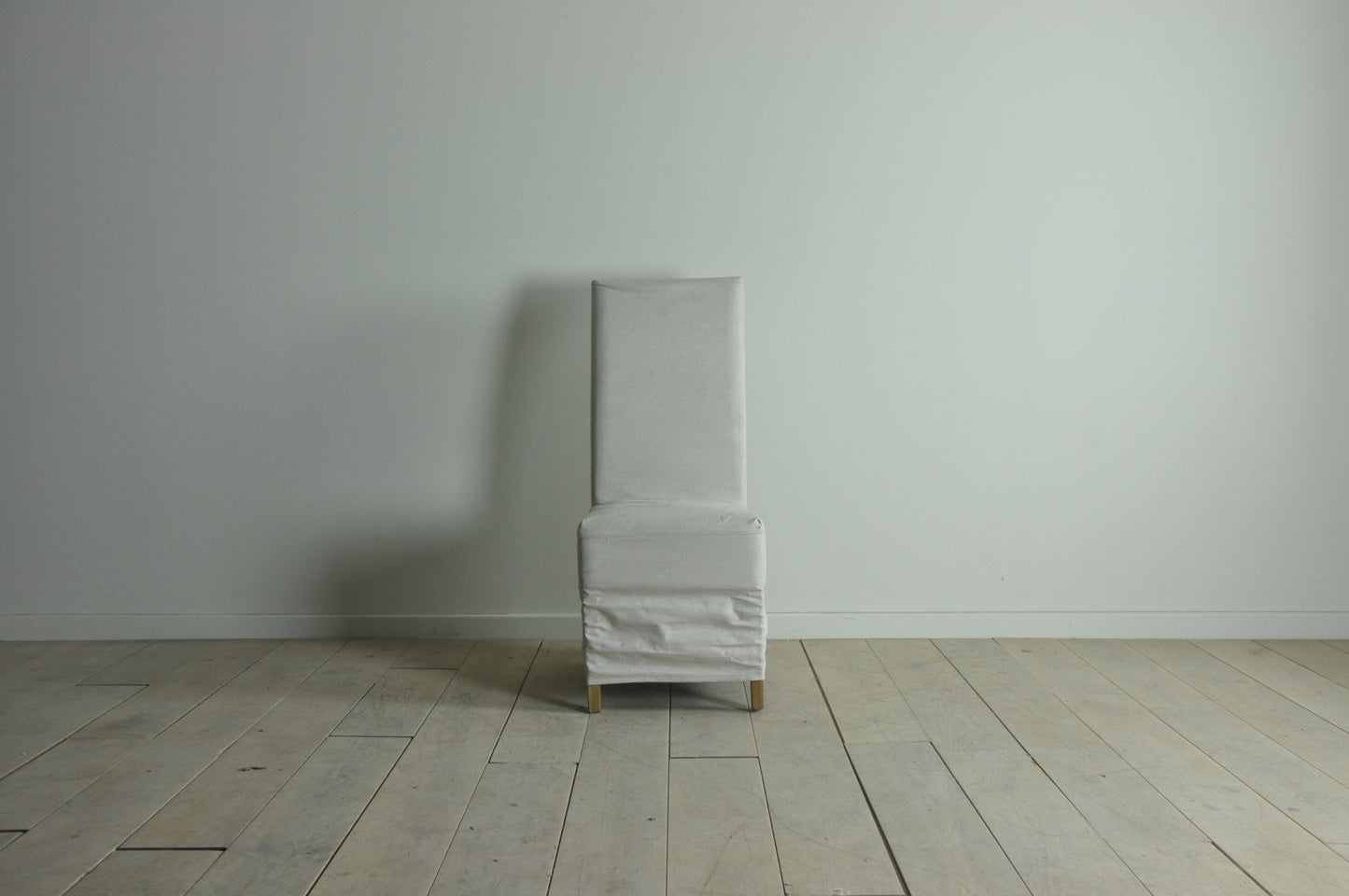 Natural loose cover highback dining chair with oak legs (Copy)