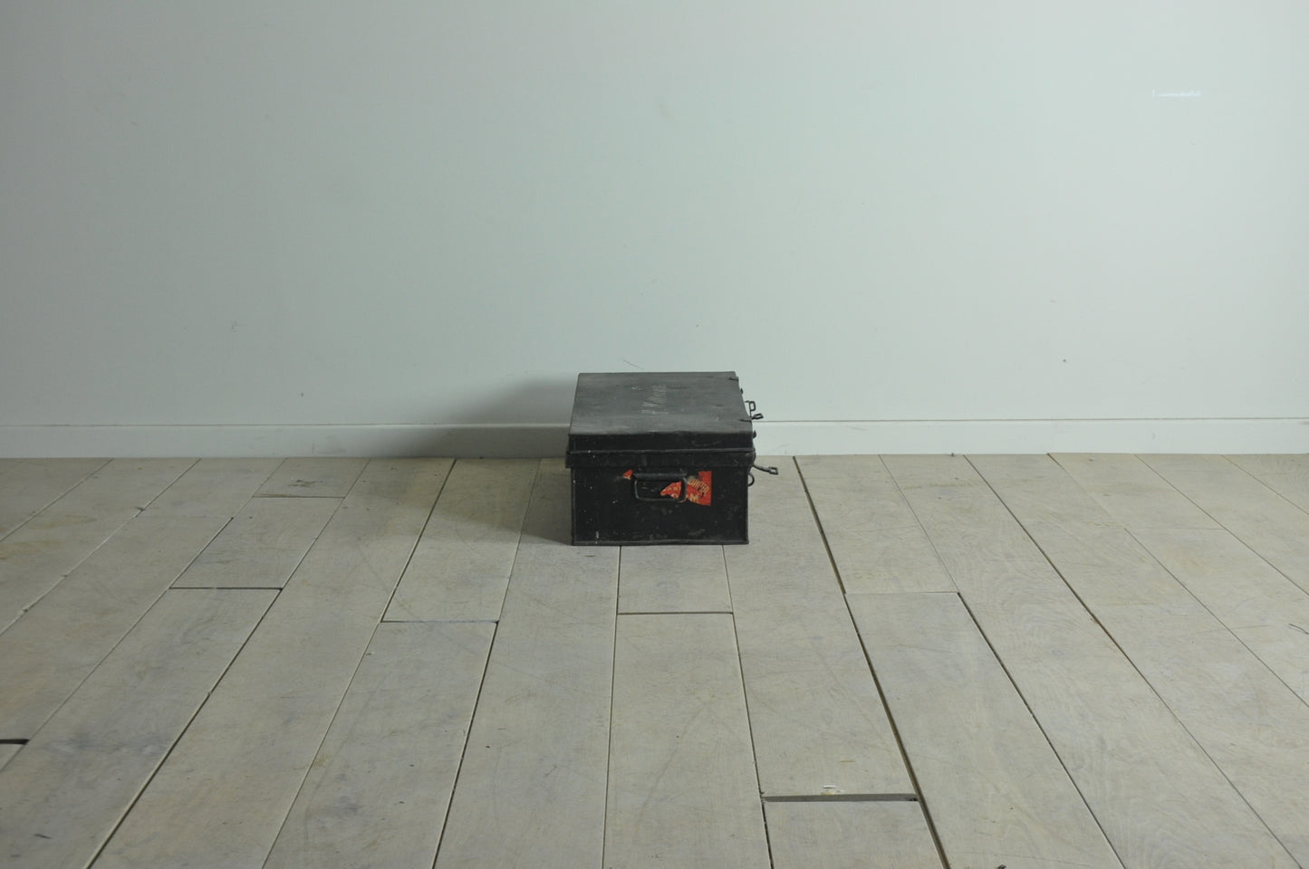 Old metal army trunk "H Williams"