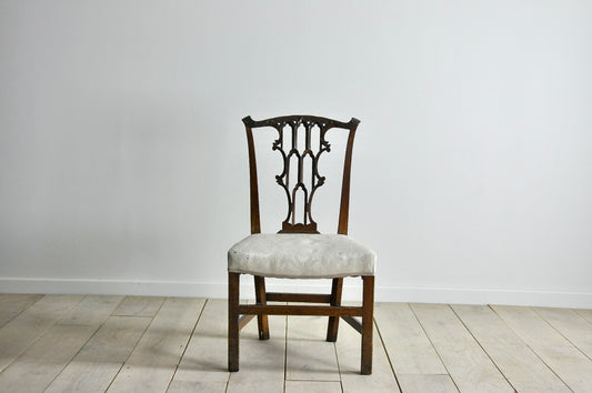 English C18th fruitwood dining chair